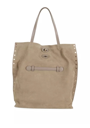 Zanellato A'Spasso stud-embellished tote bag - Neutrals