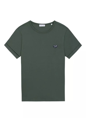 Maison Labiche heart-embroidered short-sleeve T-shirt - Green