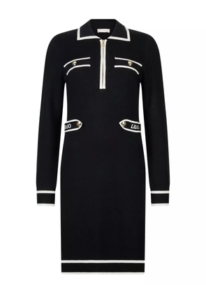 LIU JO polo-neck zip-front dress - Black