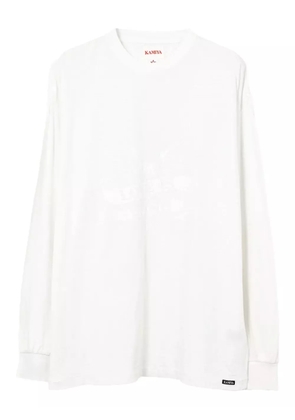 KAMIYA Eagle-print long-sleeve T-shirt - White