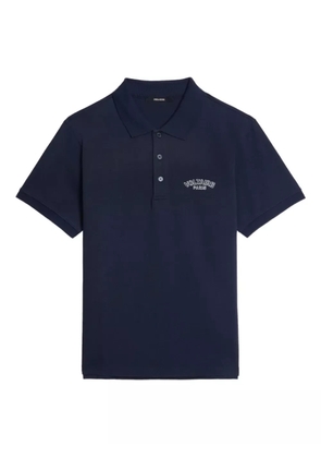 Zadig&Voltaire Dimitri logo-embroidered polo shirt - Blue