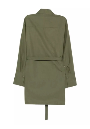 Akris Punto belted-waist shirt mini dress - Green