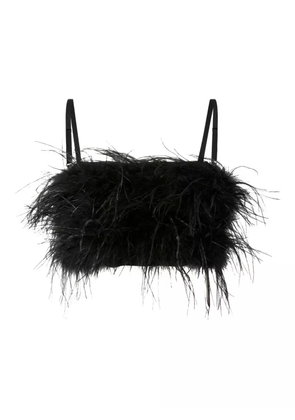 PINKO feather-embellished top - Black