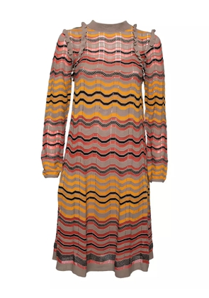 Missoni Pre-Owned 2023 wave ruffle midi dress - Neutrals