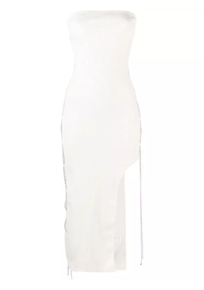 Giuseppe Di Morabito lace-up midi dress - White