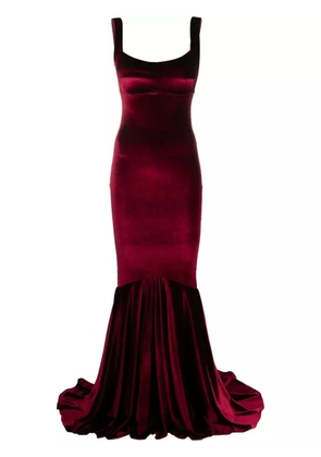 Atu Body Couture velvet mermaid gown - Red