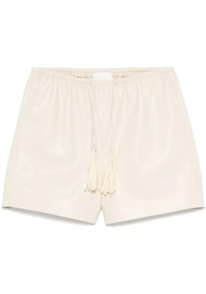 Nanushka faux-leather shorts - Neutrals