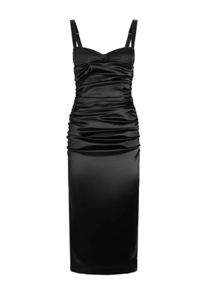 Dolce & Gabbana ruched satin dress - Black