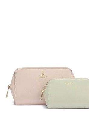 Furla zip-top curved makeup bag (set of two) - Neutrals