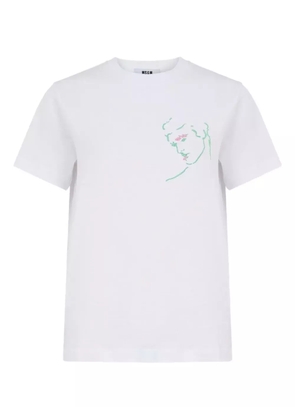MSGM embroidered T-shirt - White