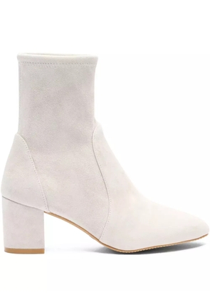 Stuart Weitzman sock-fit block-heel boots - White