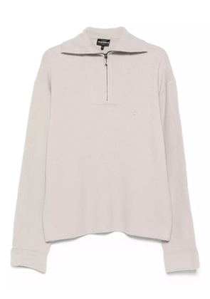 Emporio Armani half-zip wool sweater - Grey