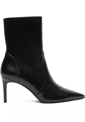 Stuart Weitzman 75mm Stuart Power zip-detail pointed-toe boots - Black