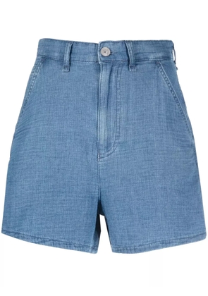 Emporio Armani high-waisted denim shorts - Blue