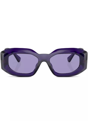 Versace Eyewear logo-plaque geometric-frame sunglasses - Purple
