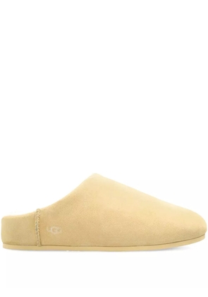 UGG sheepskin-lining flat-sole mules - Yellow
