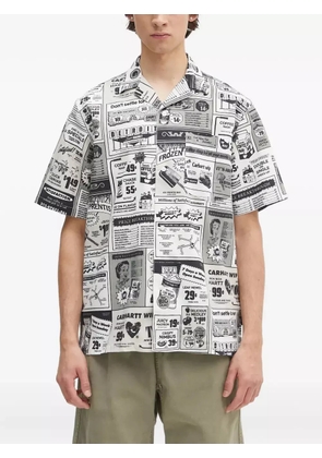 Carhartt WIP newspaper-print short-sleeve shirt - White