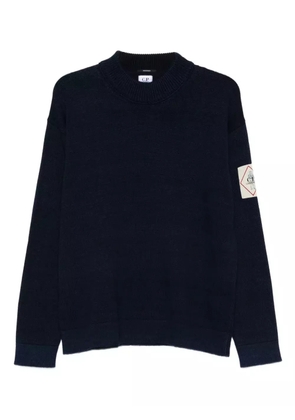 C.P. Company logo-patch sweater - Blue