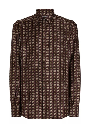 Dolce & Gabbana logo-print shirt - Brown