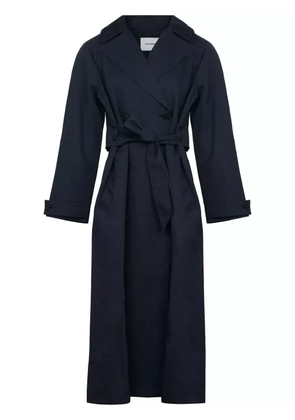 Yves Salomon double-breasted trenchcoat - Blue