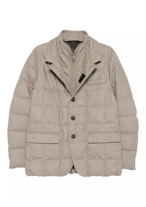 Fay quilted buttoned jacket - Neutrals