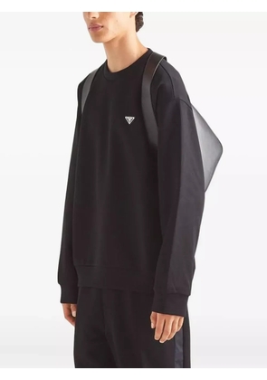 Prada logo-plaque sweatshirt - Black