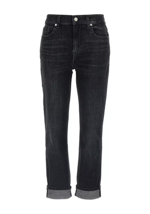 7 For All Mankind cuffed-hem skinny jeans - Black