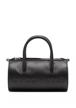 Coccinelle medium Myrtha embossed-logo barrel bag - Black