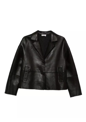 P.A.R.O.S.H. Macio button-fastening leather jacket - Brown