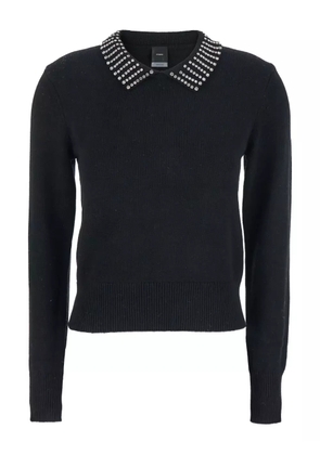 PINKO embellished-collar sweater - Black