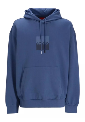 HUGO logo-print hoodie - Blue