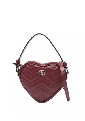 Gucci mini GG Marmont heart-shaped tote bag - Red