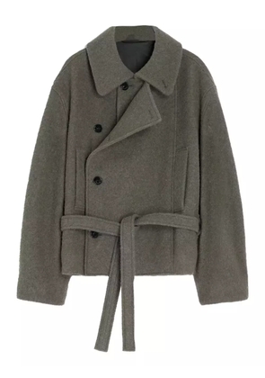 LEMAIRE belted double-breasted coat - Grey