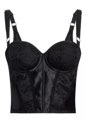 Dolce & Gabbana lace-embellished corset top - Black
