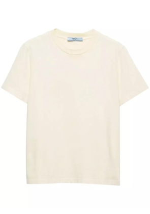 Prada triangle-logo jersey T-shirt - Yellow