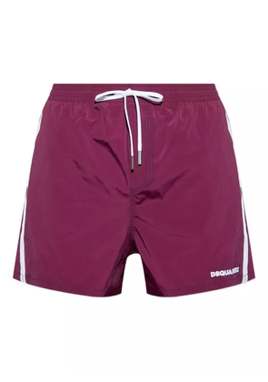 DSQUARED2 logo-embroidered swim shorts - Purple