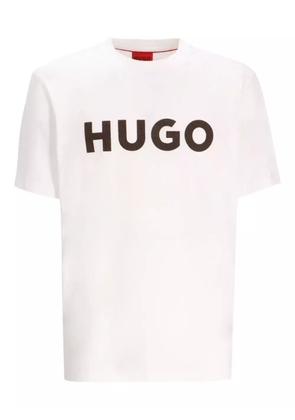 HUGO logo-print cotton T-shirt - 102 WHITE