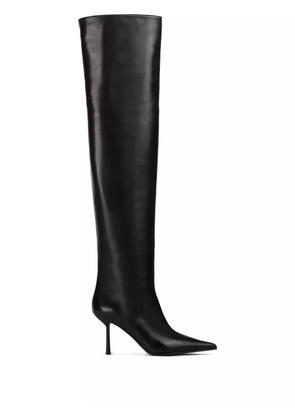 Le Silla 80mm Bella leather pointed-toe knee-high boots - Black