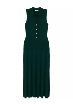 SANDRO cable-knit maxi dress - Green