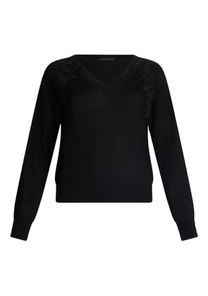 LIU JO lace-detail sweater - Black