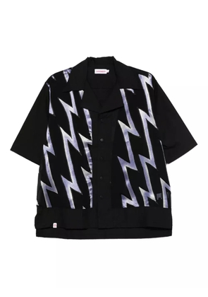Charles Jeffrey Loverboy lightning-print shirt - Black