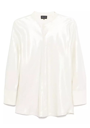 Giorgio Armani metallic-effect shirt - Neutrals