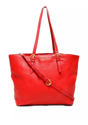 Miu Miu Pre-Owned 2000-2015 large leather tote bag - Red