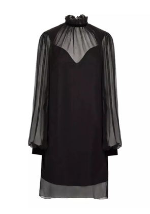Nina Ricci high-neck balloon-sleeve mini dress - Black
