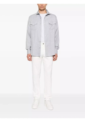 Brunello Cucinelli double-pocket long-sleeve shirt - Grey