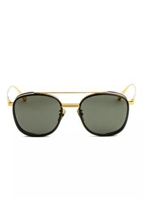 Linda Farrow square-frame sunglasses - Gold