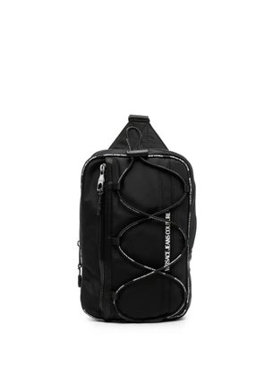 Versace Jeans Couture logo-print shoulder bag - Black