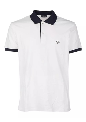 FeFè contrast-collar polo shirt - White