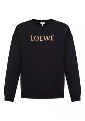 LOEWE logo-embroidered sweatshirt - Black