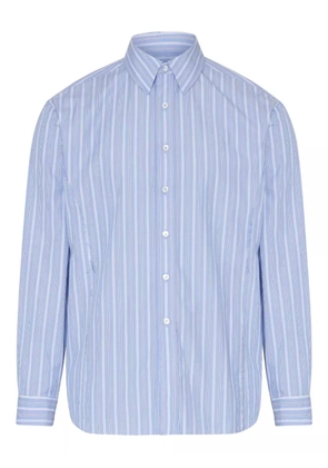 Maison Margiela striped long-sleeved shirt - Blue